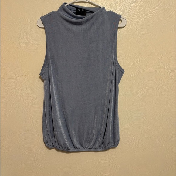Stylish Sleeveless Blue Top by - Picture 1 of 8